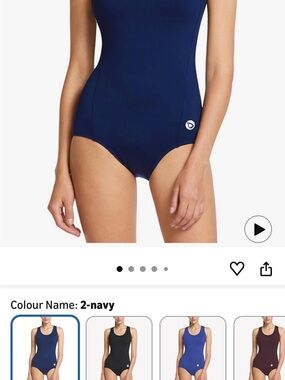 Baleaf Navy One-Piece Swimsuit with Logo Accent